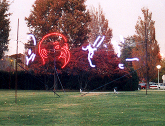 Bannon Point of You neon light installation
